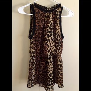 Zara leopard light weight blouse